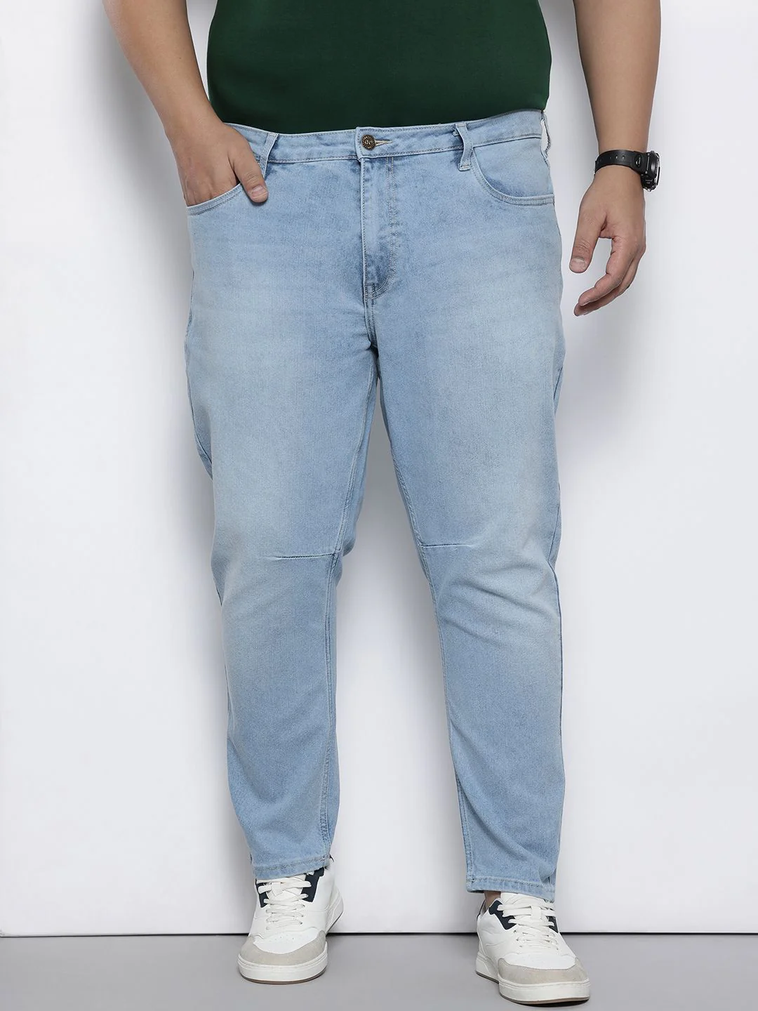 Men's Blue Carrot Fit Casual Jeans
