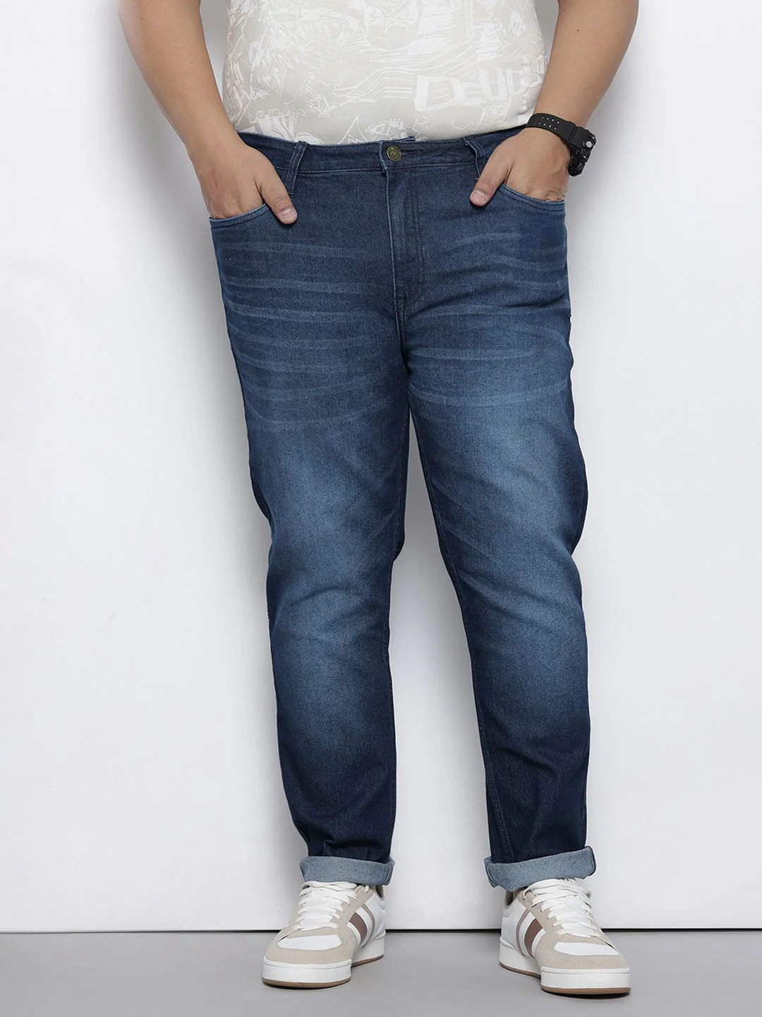 Men's Blue Slim Fit Casual Jeans