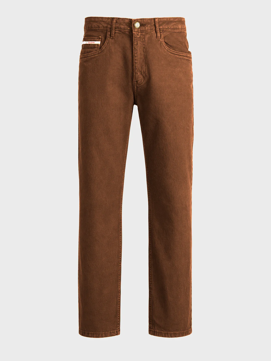 Men's Brown Slim Fit Casual Jeans - Image 7