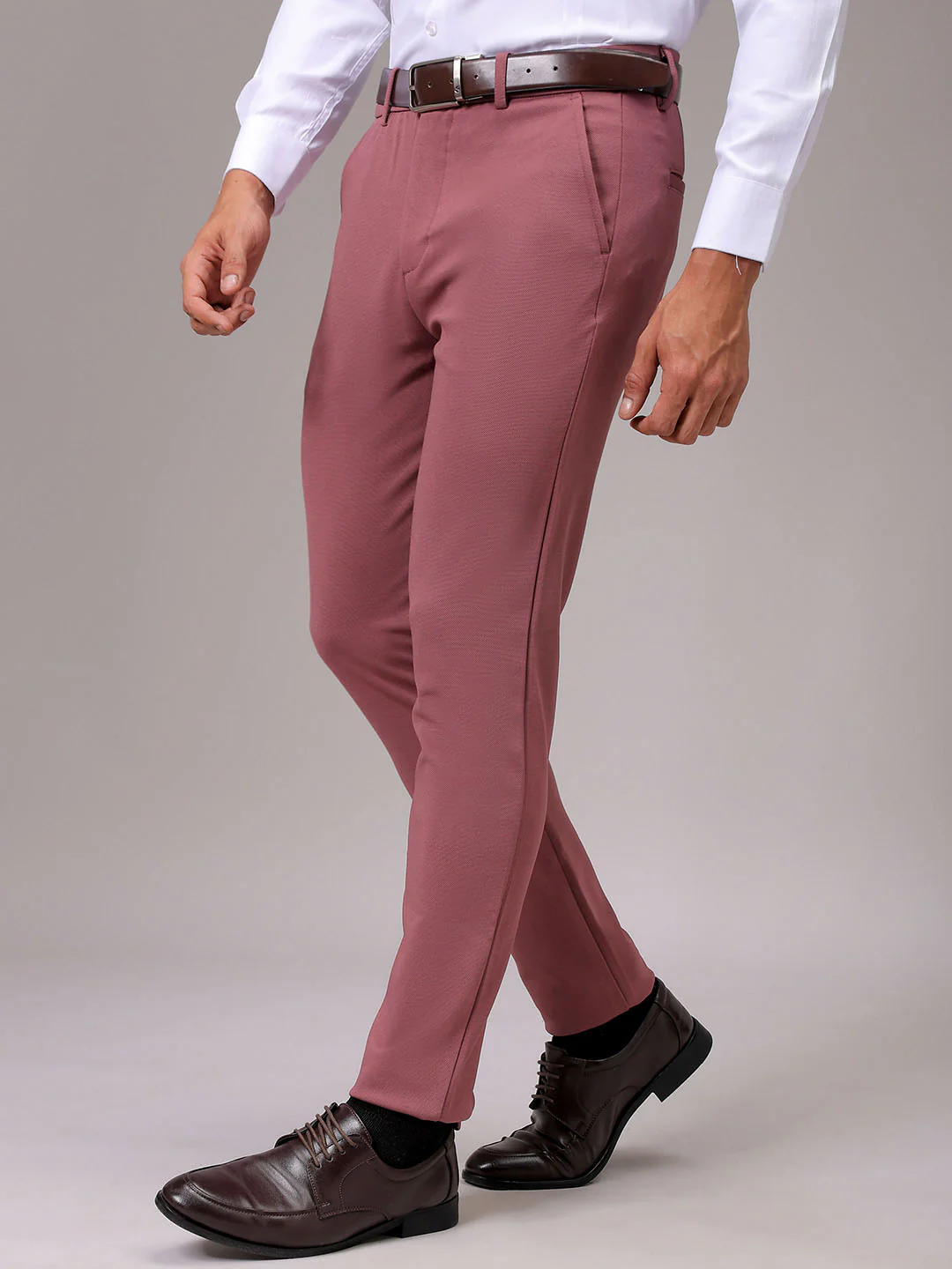 Men's Astro Dust Slim Fit Textured Formal Trouser